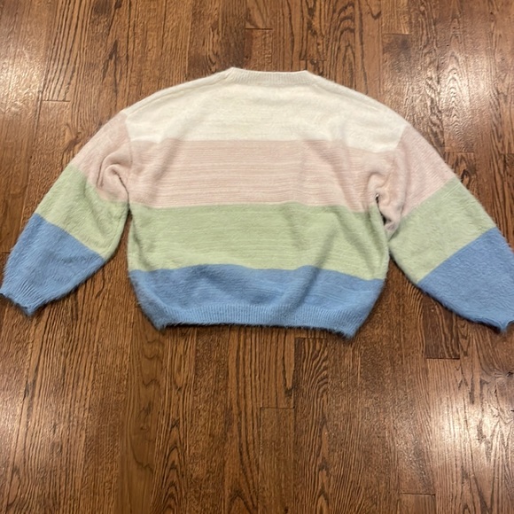 Princess Polly multi colored striped crew neck sweater size M/L - Picture 6 of 7